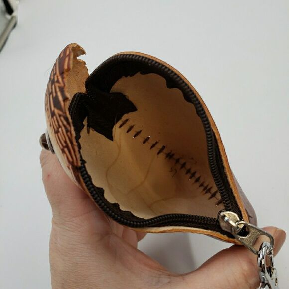 Sloth Leather Wristlet Wallet Handmade Cute Lazy Animal Zip Coin Purse Fun Gift - Picture 10 of 12